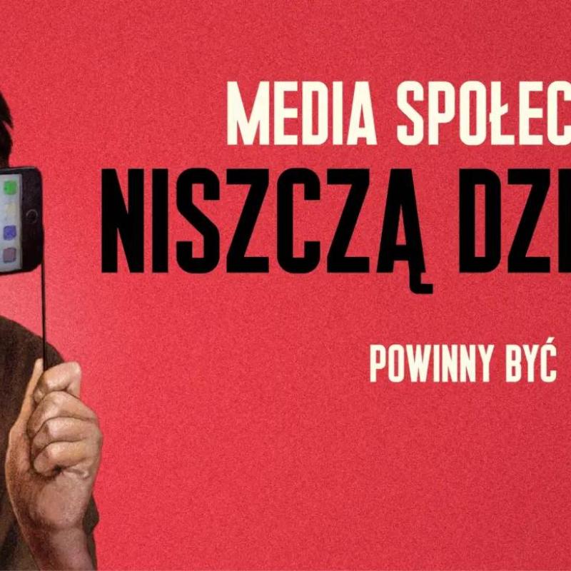 Baner kampanii 15+ powodów. Media społecznościowe niszczą dzieciństwo